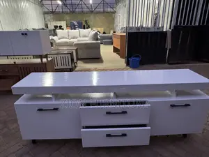 White Modern Executive TV Stand