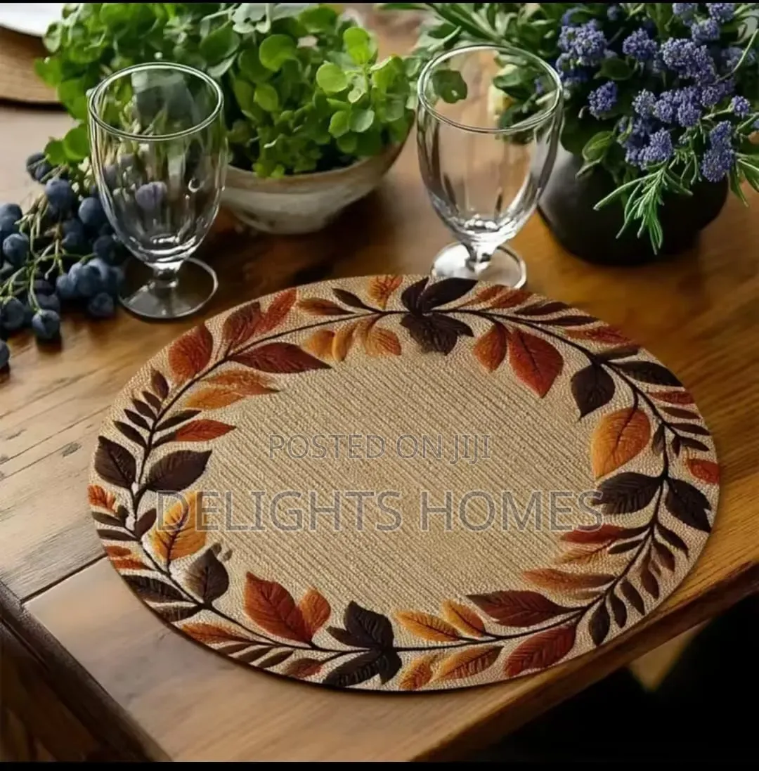 Non-Woven Round Placemat Kitchen Dinning Table Mat-Car