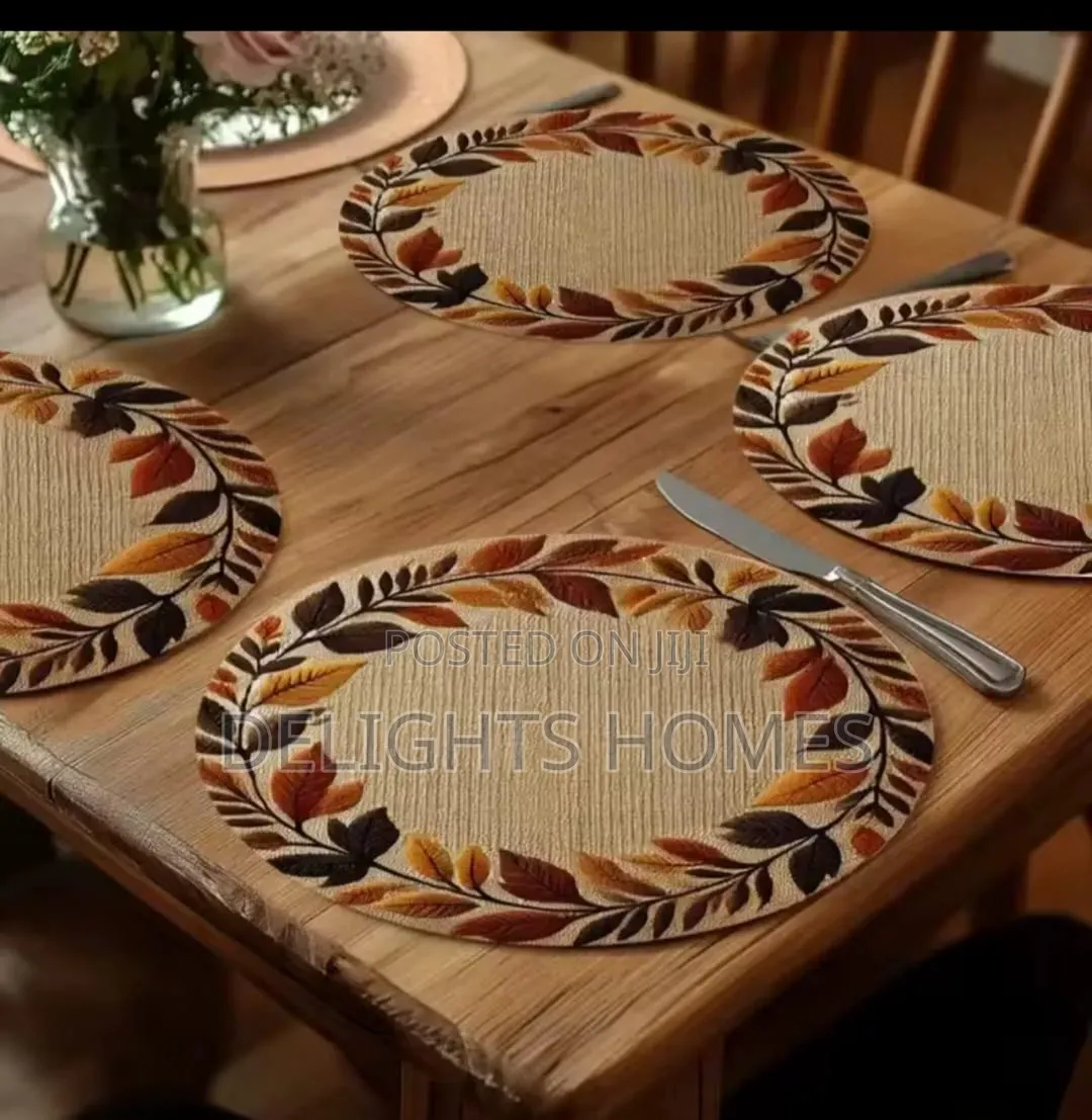 Non-Woven Round Placemat Kitchen Dinning Table Mat-Car