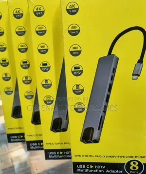 8-in-1 Type-C to HDTV Multifunction Hub | USB-C Adapter
