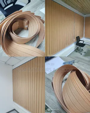Vertical Office Blinds in Beige and Light Blue Shades