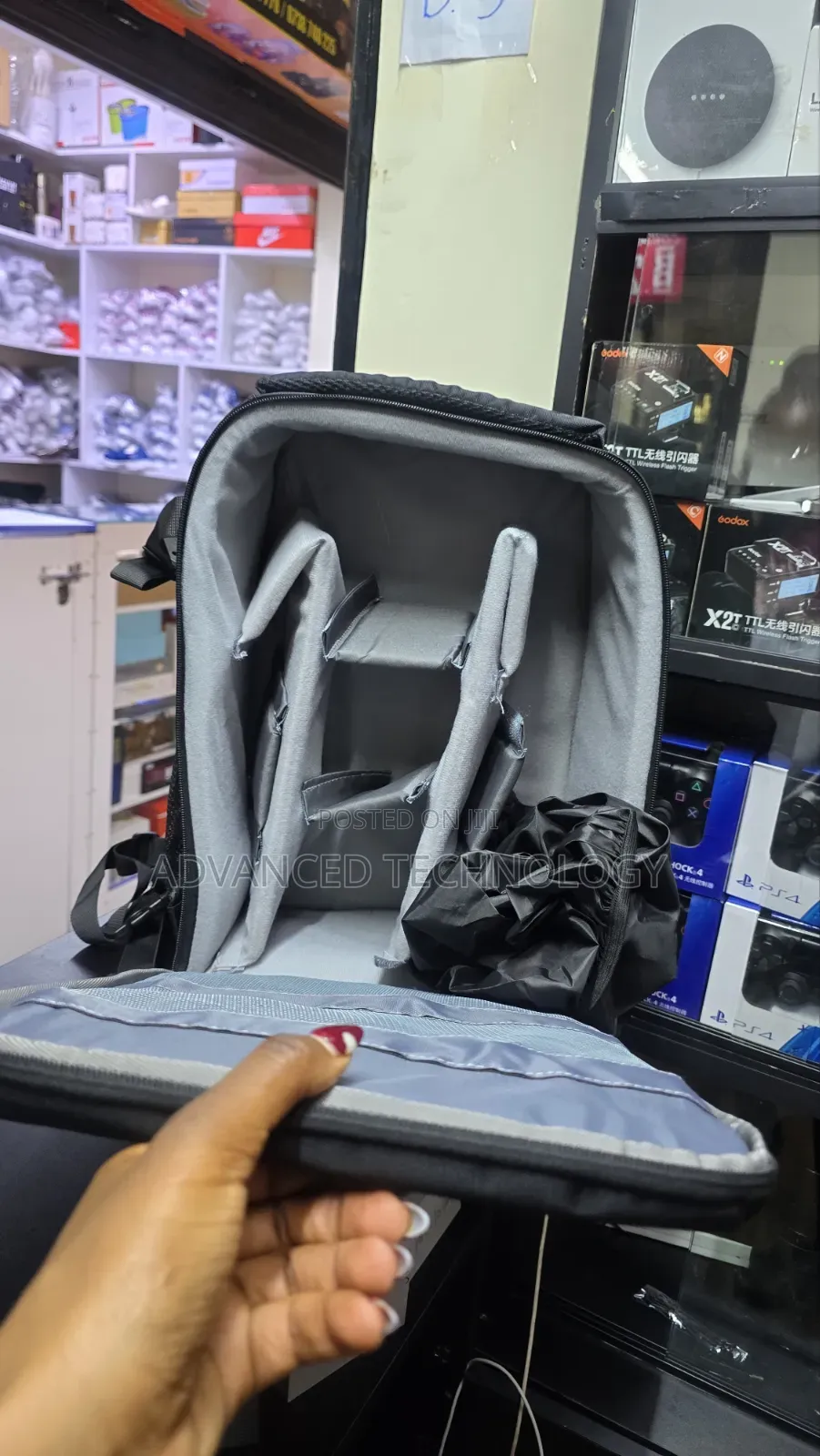 Camera Backpack Bag With Side Tripod Holder