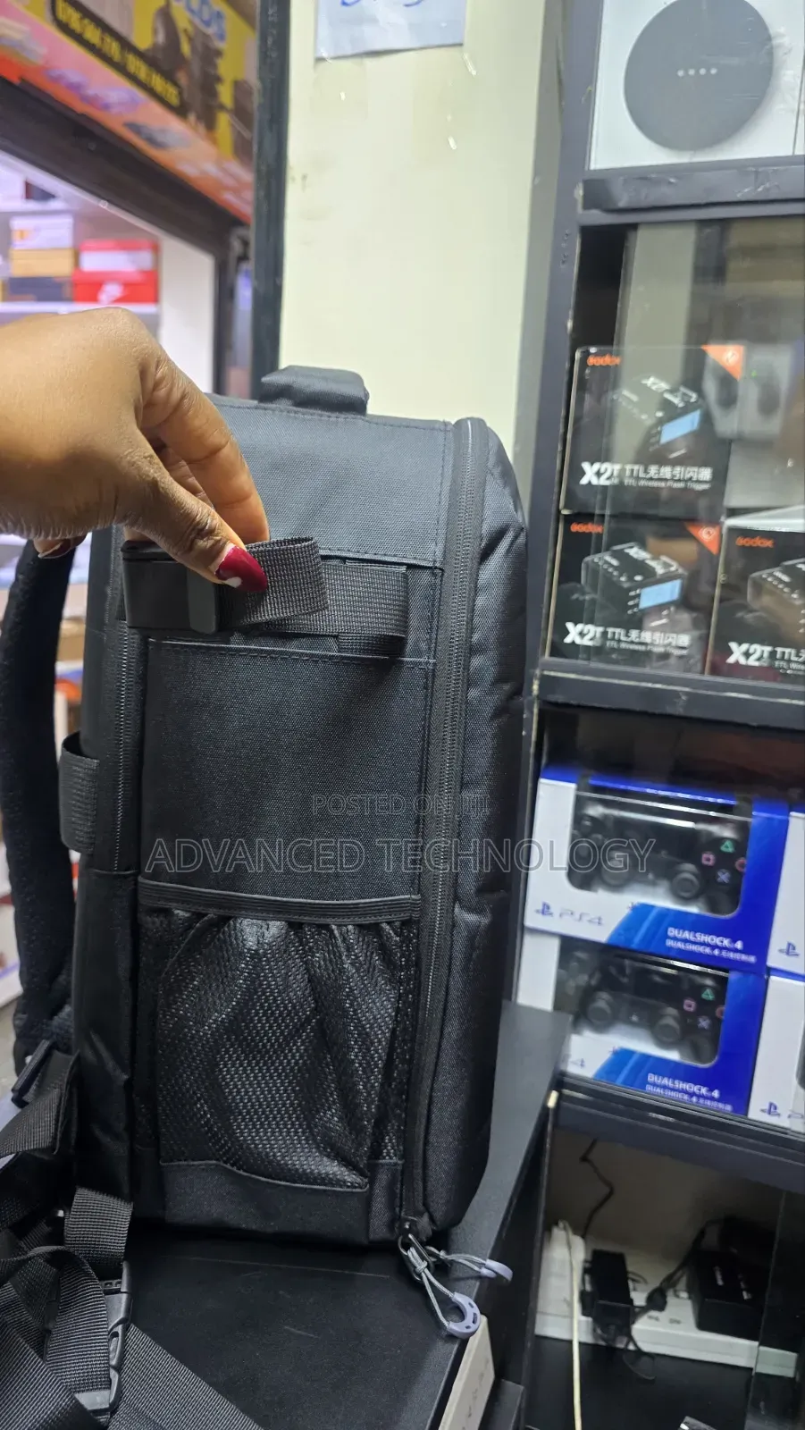 Camera Backpack Bag With Side Tripod Holder