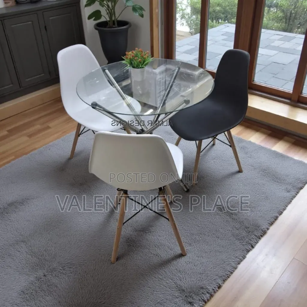 3 - Seater Glass Round Dining Table Now Available