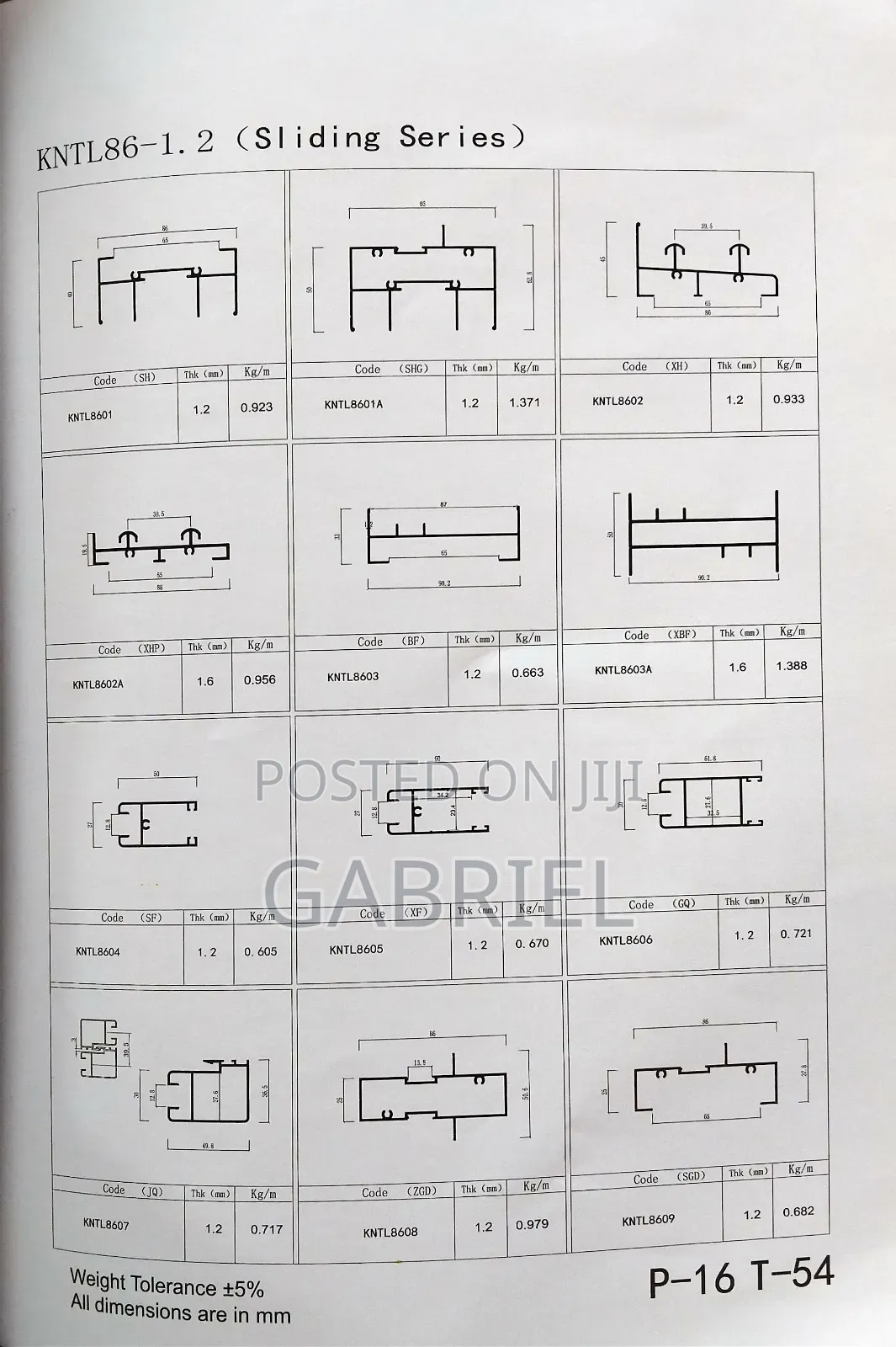 Aluminium Profiles for Sliding Doors and Windows