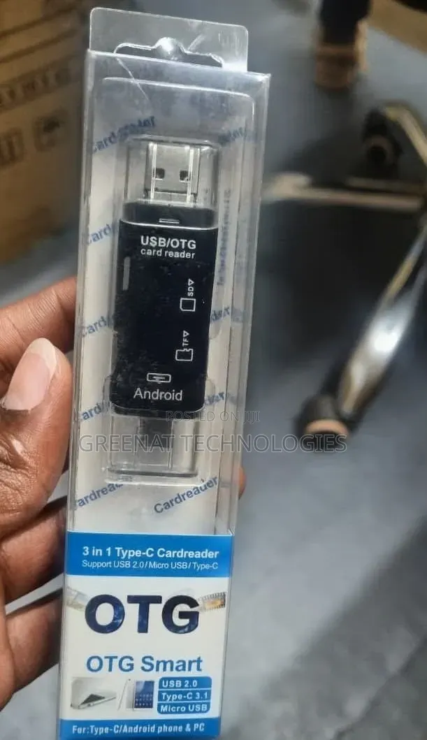Smart OTG 3-in-1 Card Reader | USB + Type-C + Micro USB