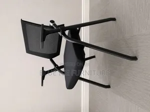 Black Mesh Visitor Chair With Armrests