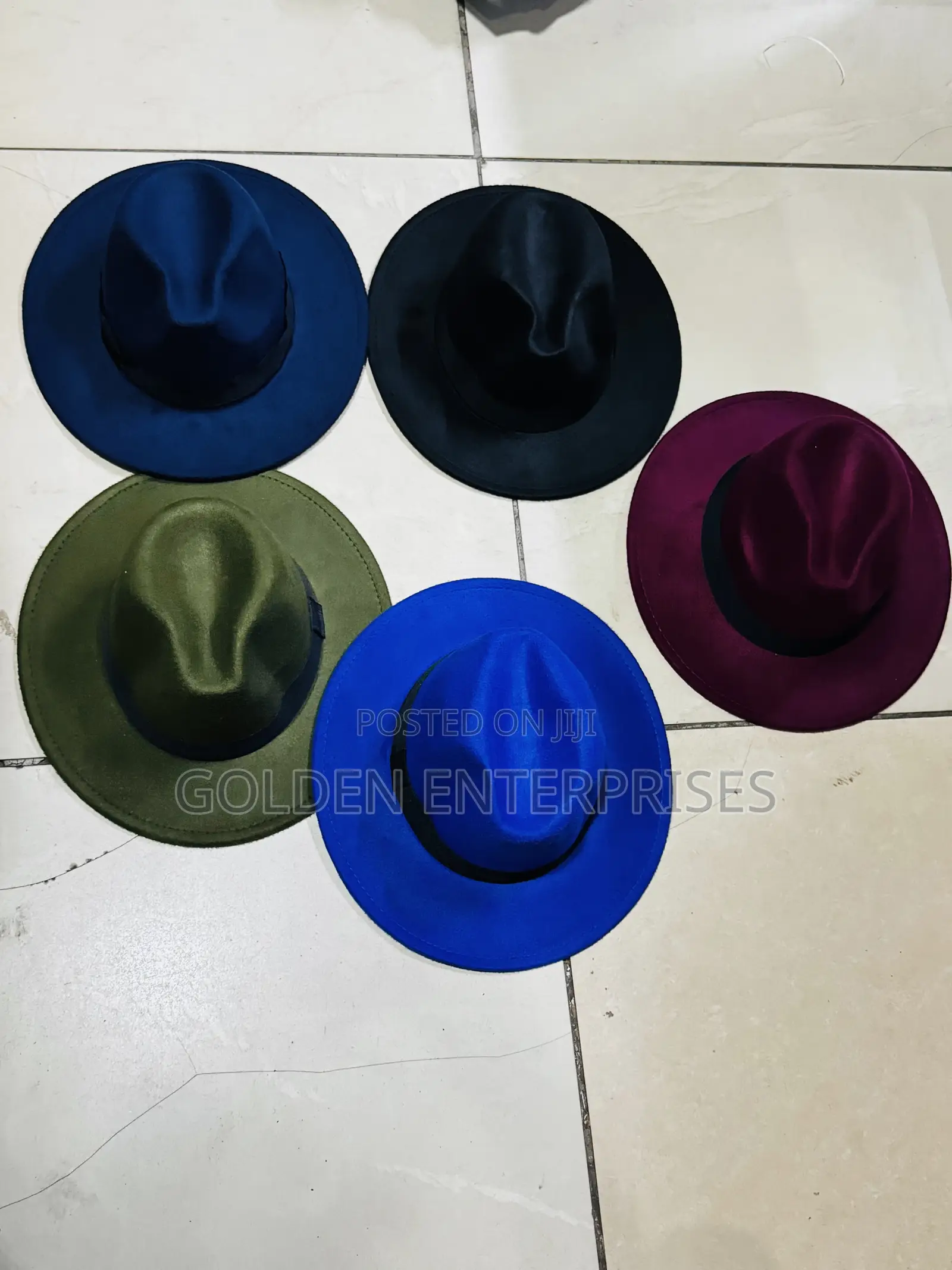 Multi Colored Wide Brim Fedora Hats