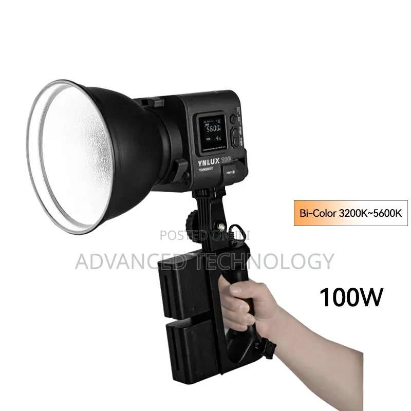 YNLUX100, 100W 3200- Bi-Color Bowens Mount Handheld Video Light