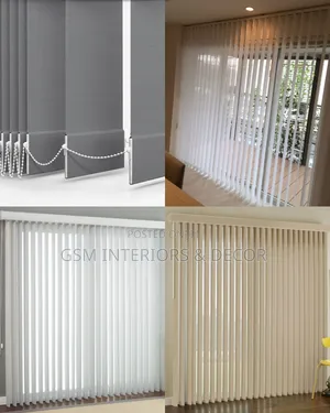 Vertical Office Blinders/Curtains in Pure Blisss