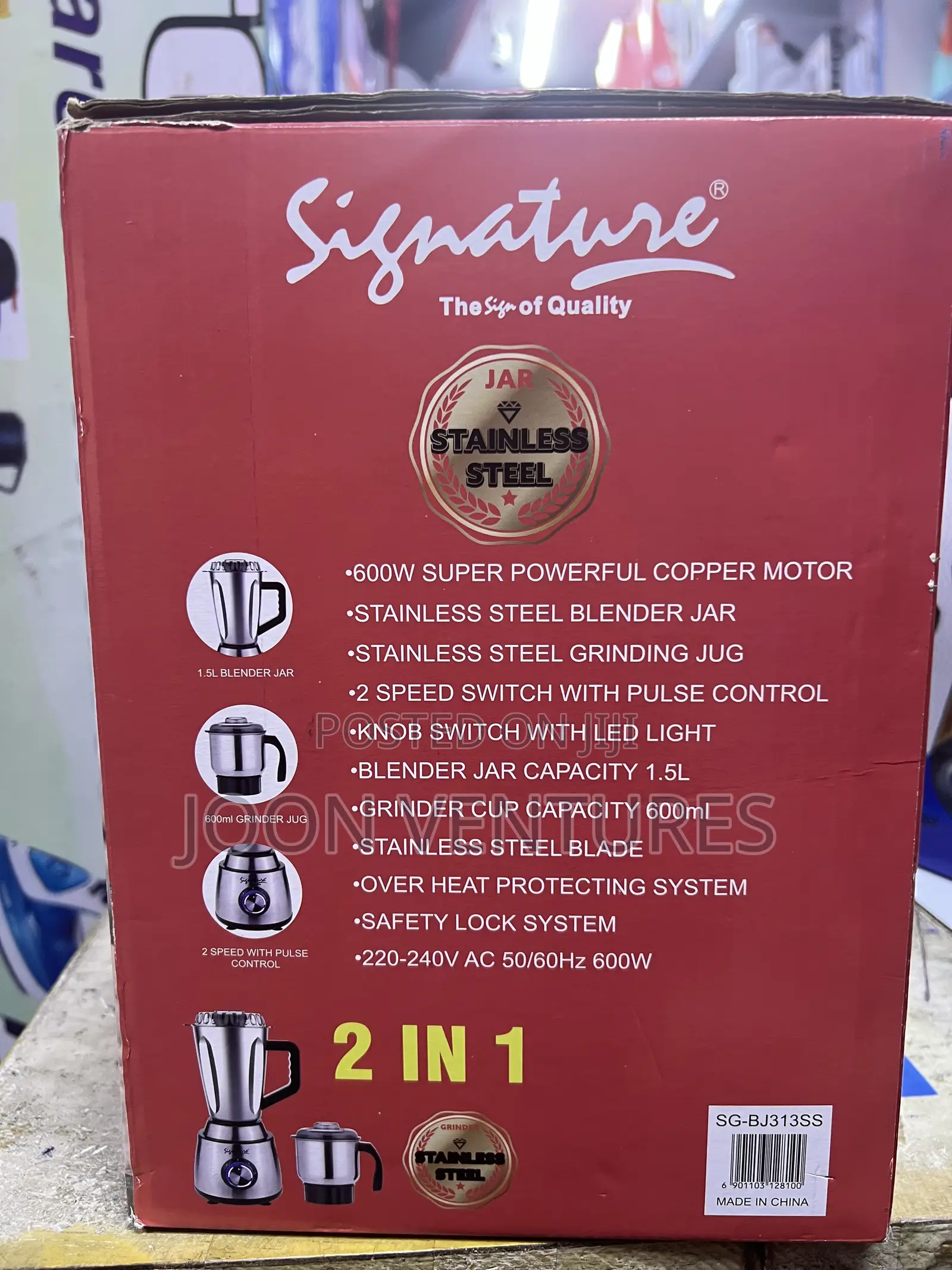 Signature SG-BJ313SS Is a 2-in-1 Electric Blender and Grinder