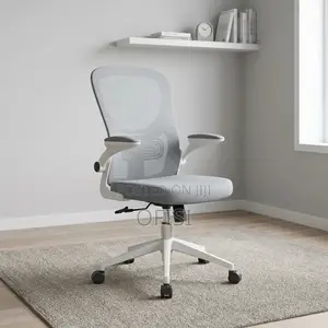 Office Chair; Grey Ergonomic Office Chair
