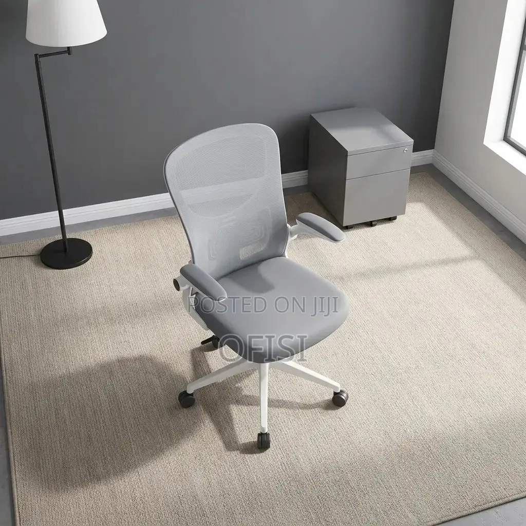 Office Chair; Grey Ergonomic Office Chair