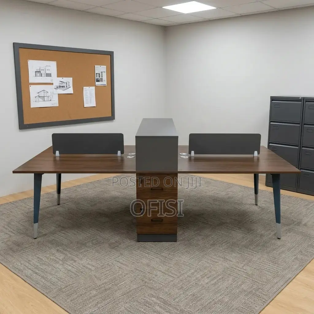 Office Workstation; Wooden 4 Seater Office Workstation