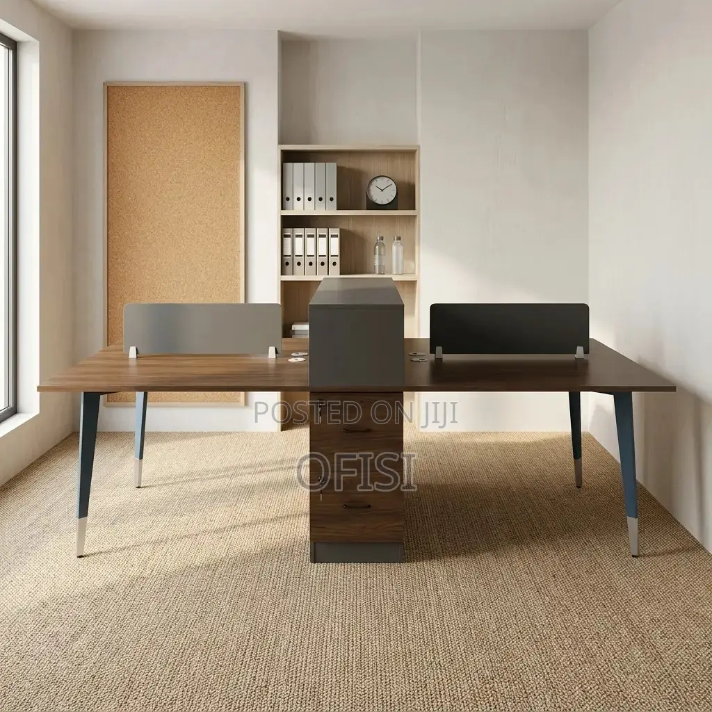 Office Workstation; Wooden 4 Seater Office Workstation