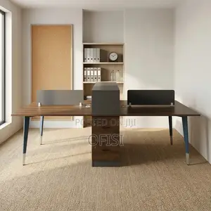 Office Workstation; Wooden 4 Seater Office Workstation