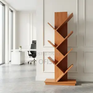 Bookshelf; Tree Style Wooden Book Rack