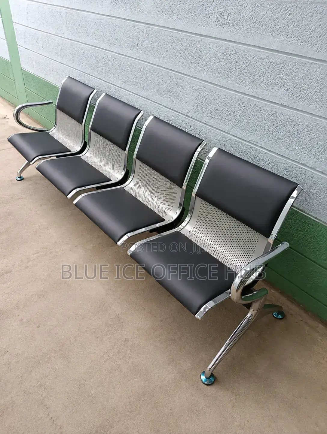 4 Seater Waiting Chair | Heavy Duty Office Reception Bench Kenya