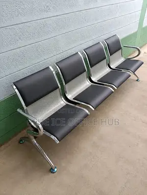 4 Seater Waiting Chair | Heavy Duty Office Reception Bench Kenya