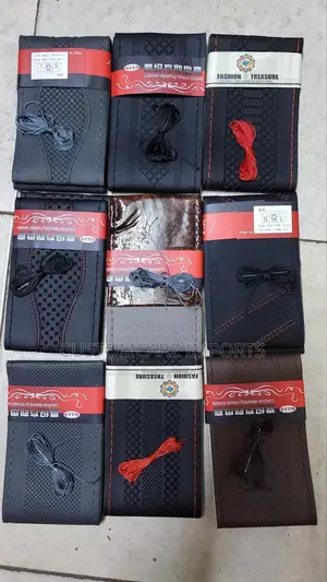 Leather Steering Wheel Cover Hand Sewing