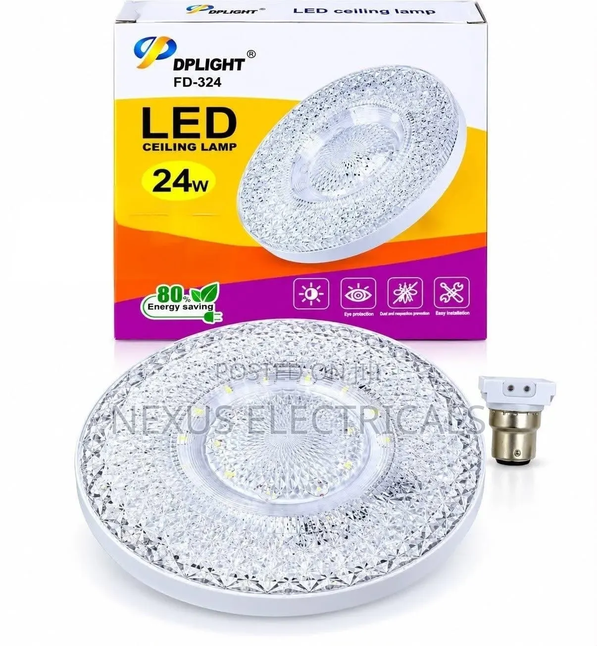 LED Ceiling Lamp 24W With Pin Holder