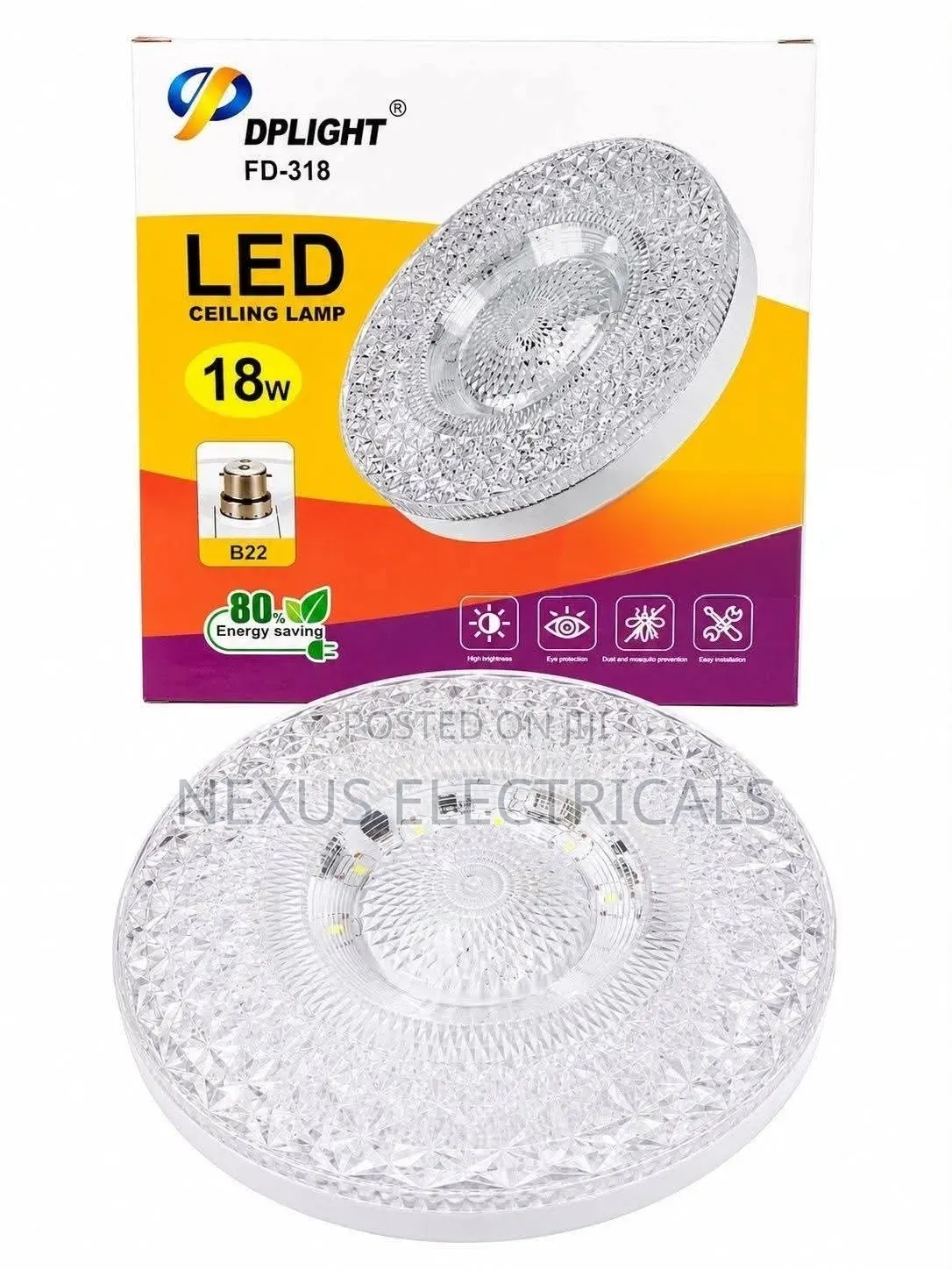 LED Ceiling Lamp 18W With Pin Holder