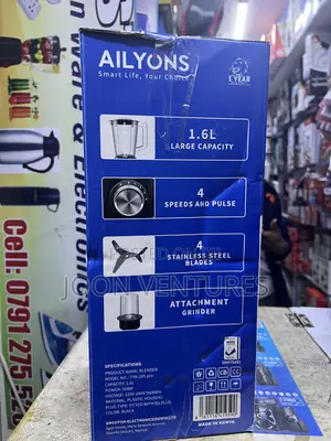 Ailyons TYB-205 Pro 350W 2-in-1 Electric Blender and Grinder