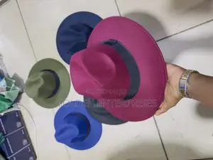 Classic Maroon Wide Brim Fedora Hat