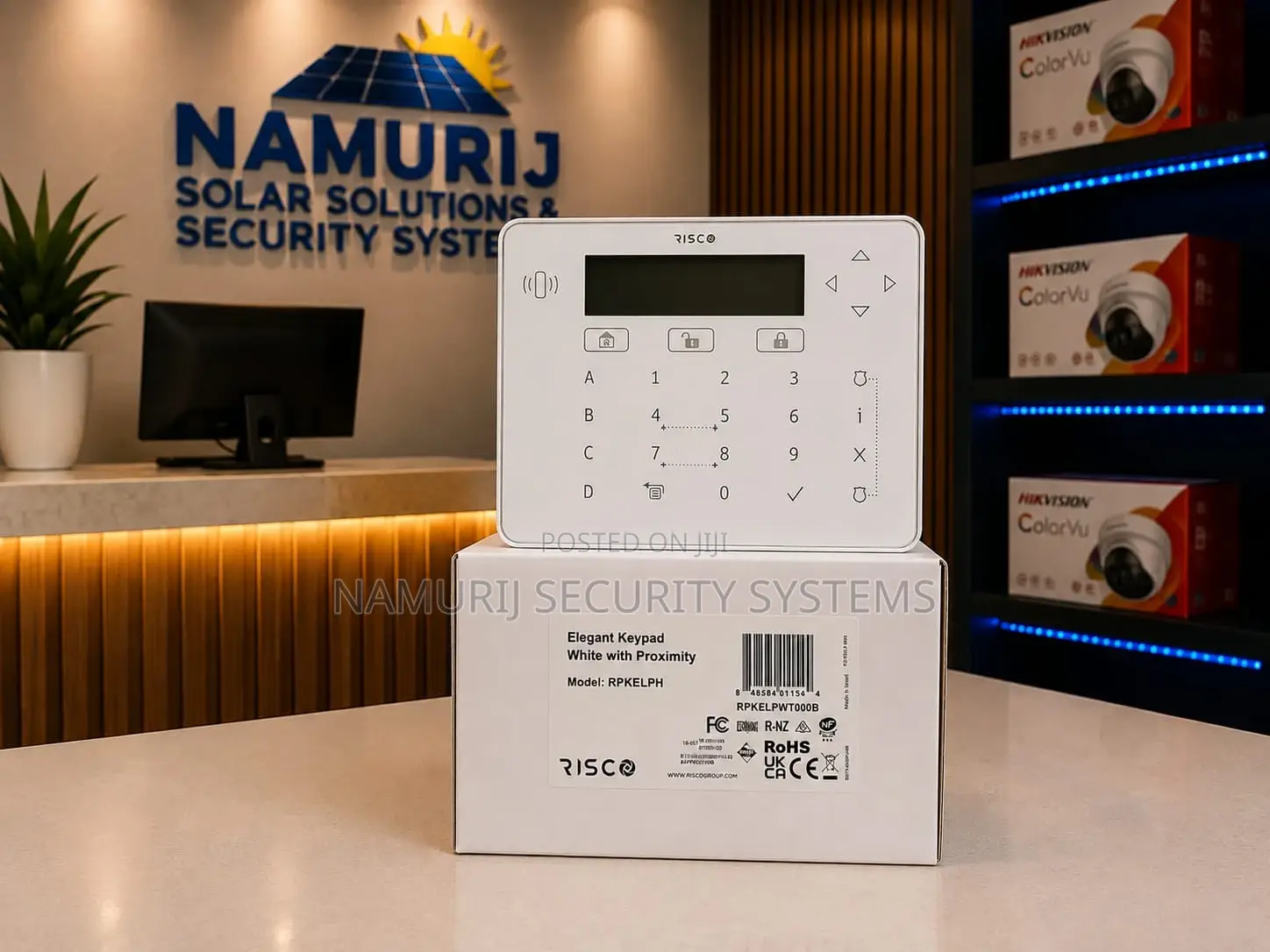 Risco Prosys Elegant Keypad White – Alarm System Keypad