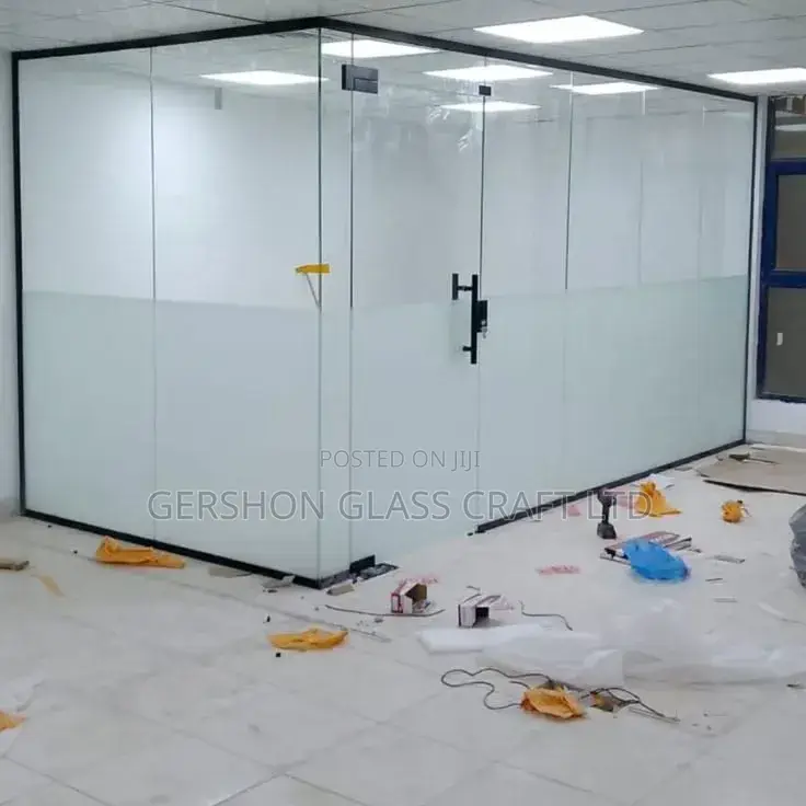 Minimalist Glass Partitioning