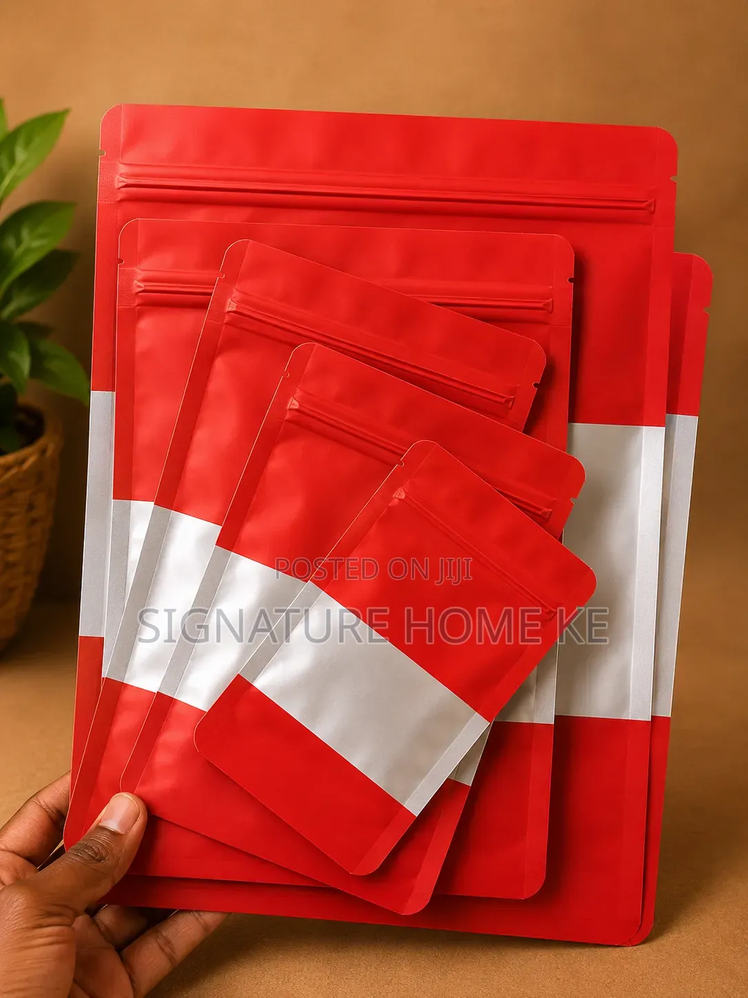 15pcs Window Kraft Ziplock Bag Pouches