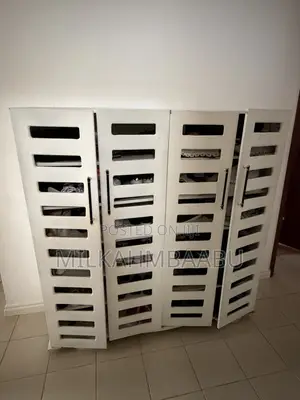 White Shoe Rack Double Door