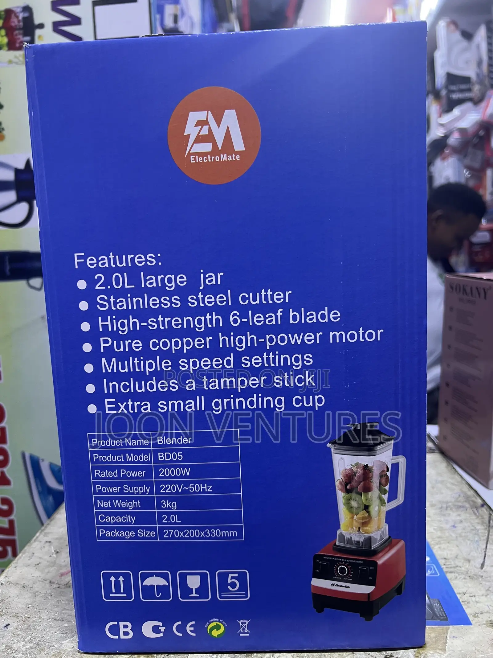 ElectroMate BD05 2-in-1 Heavy-Duty Commercial Blender