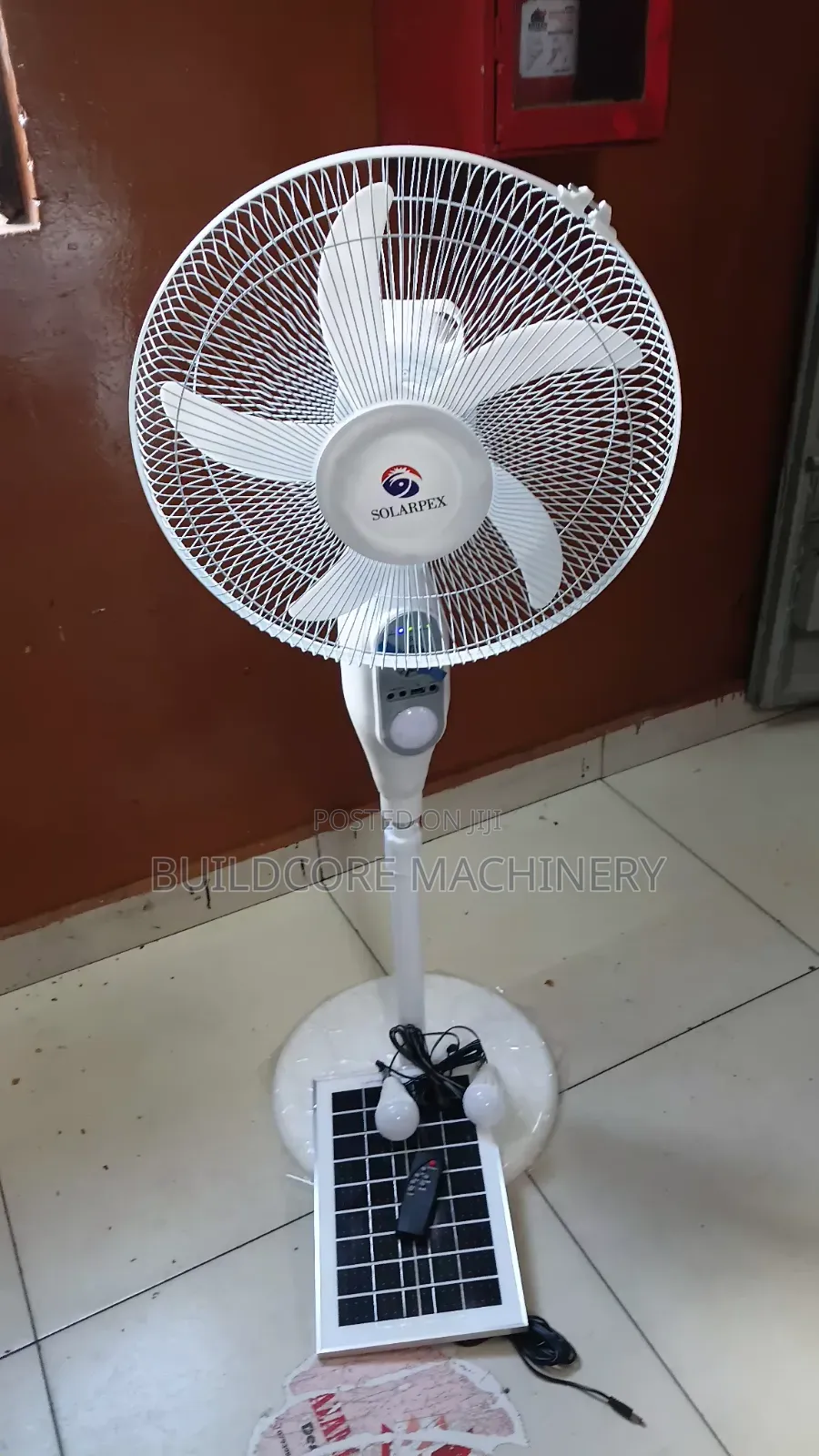 16inch DC Fan With Solar Bulbs and Remote Control