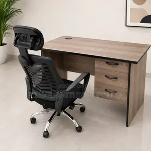 Contemporary Office Desk Nairobi | Sleek Wooden Computer Workstation