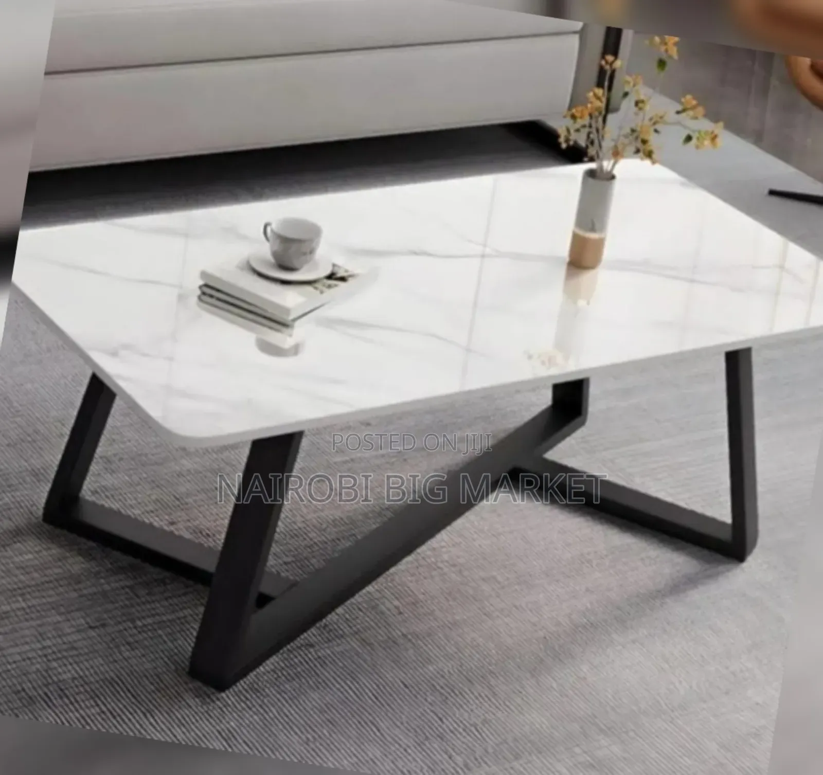 Modern Imported Executive Marble Top Coffee Table