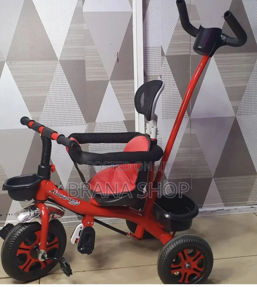 Kids Push Tricycles With Protective Bars