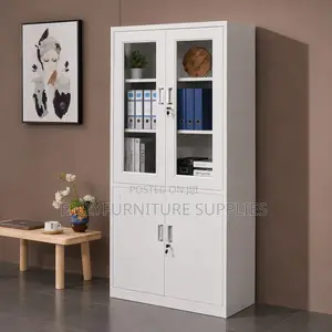 Modern Steel Filing Cabinet Nairobi Lockable Glass Door Office Storage
