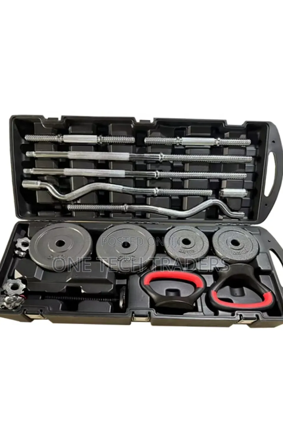 58kgs Adjustable  Dumbells and Barbell Set With Case( 58kgs York)