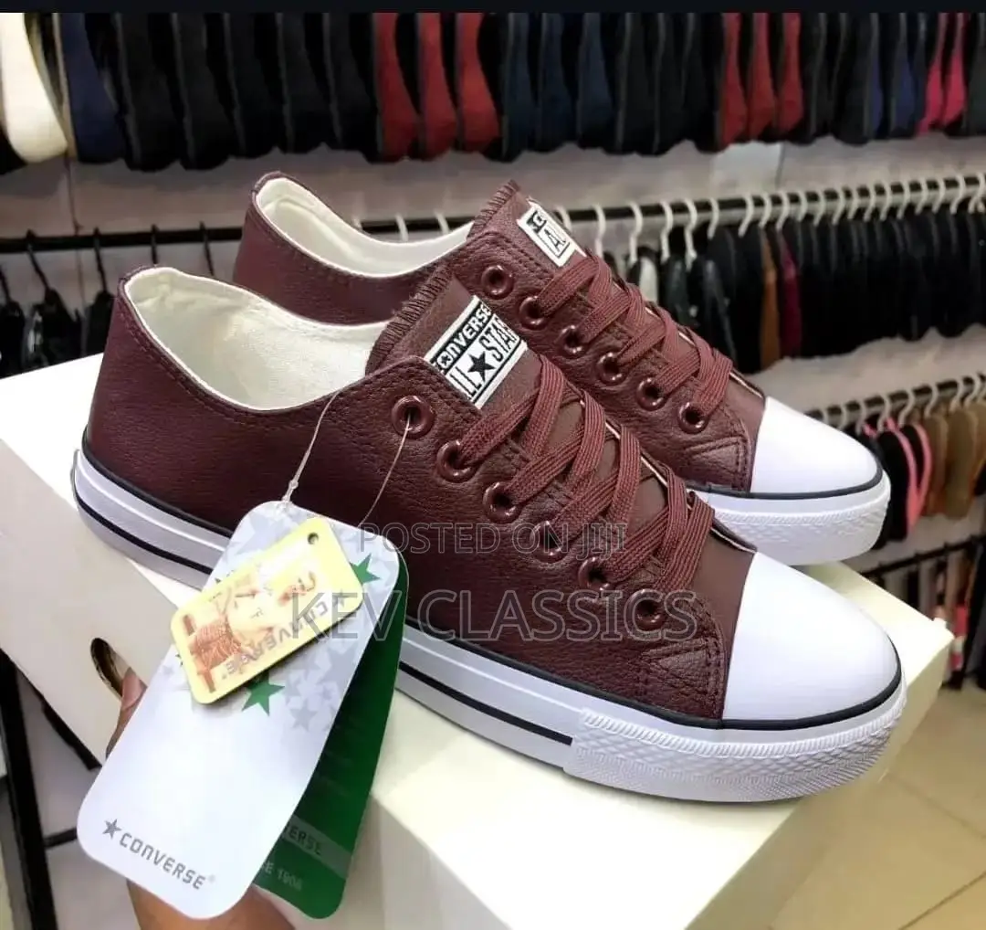 Converse Leather Rubber Sole Shoes