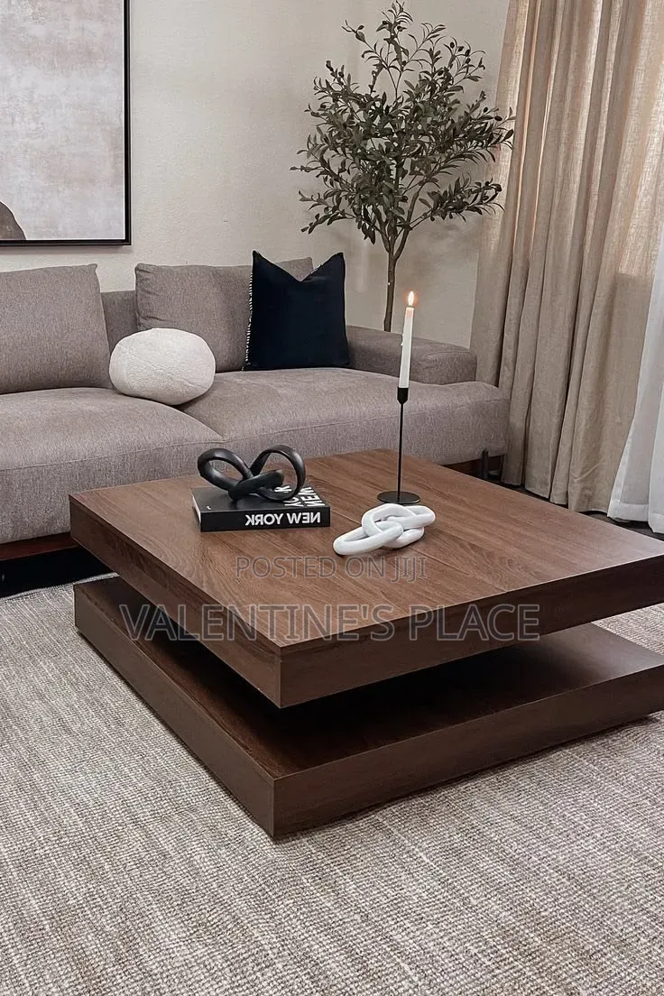 Stunning Double-Tier Wooden Coffee Table – Elevate Your Living Room!