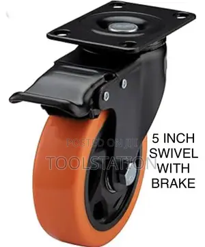 Castor Wheel 5 Inch Swivel With Brake Set of 4 Heavy Duty 100 Kg Load