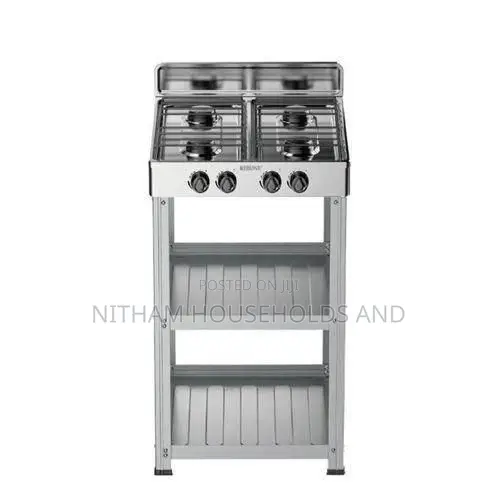 Sokany Sk-07042 4-Burner Gas Cooker Stove With Storage Rack