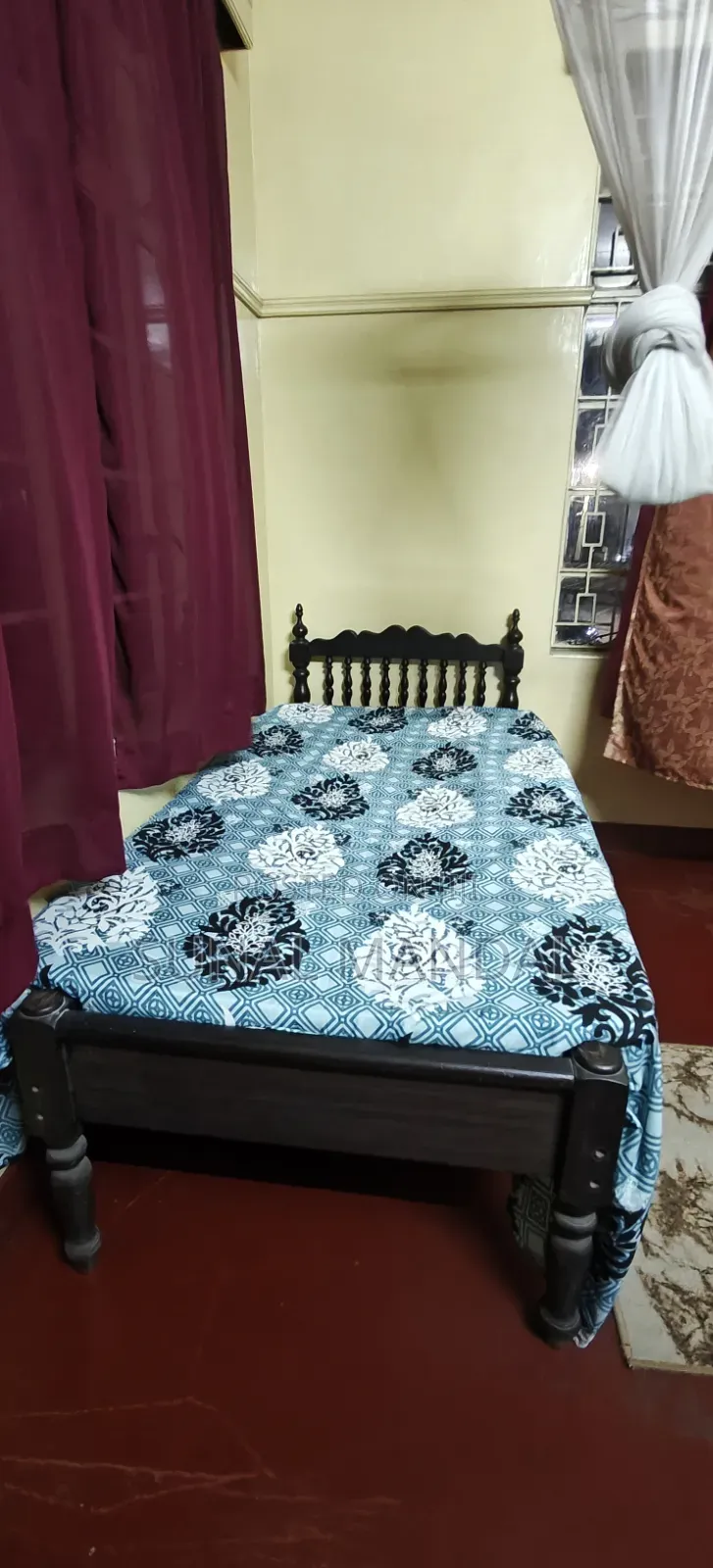 Single Wooden Bed