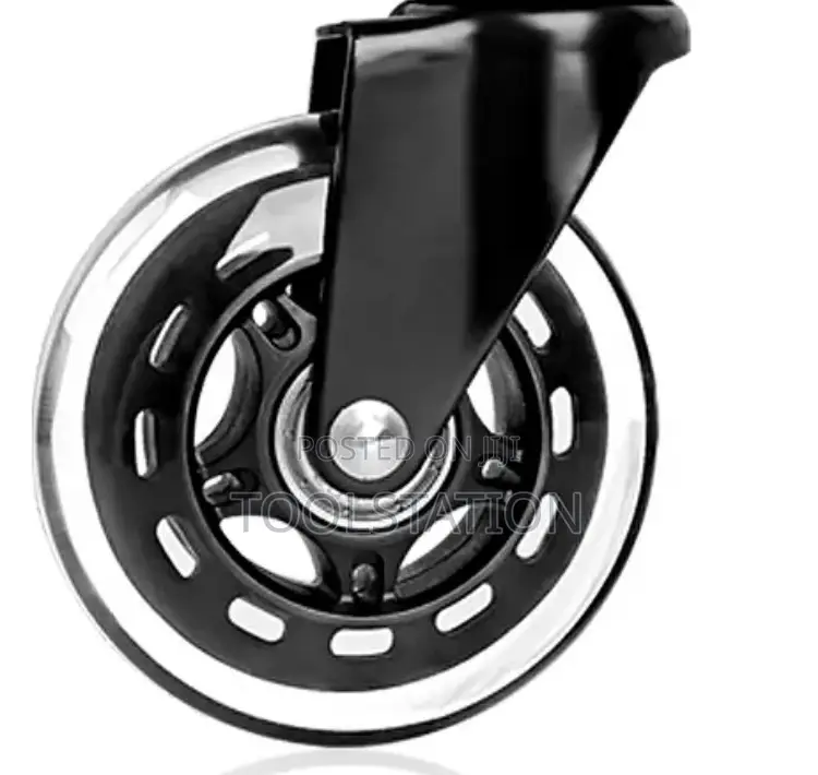4 INCH TRANSPARENT RUBBER Castor Wheels Fixed With Plate Set of 4