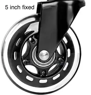 5 INCH TRANSPARENT RUBBER Castor Wheels Fixed With Plate Set of 4