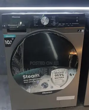 Hisense WF3S1043BT Front Load Washing Machine, 10.5KG - Silver