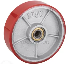 Pallet Wheel Pu Red 180x50 900 Kg Load