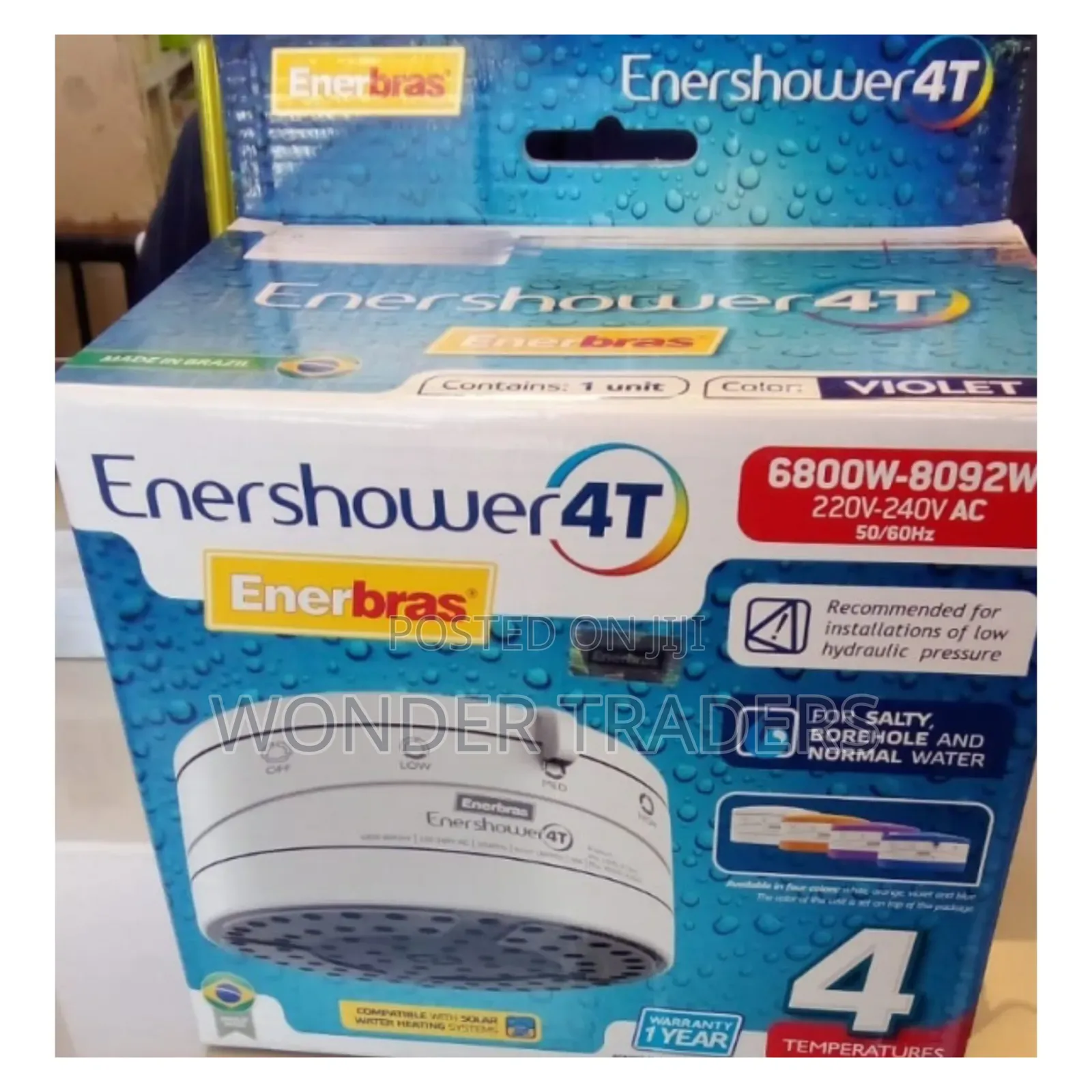 Enerbras Enershower 4T Instant Shower Water Heater-Salty Normal