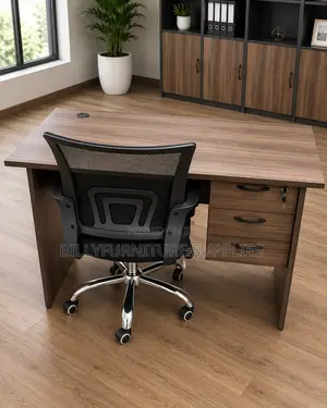 Classic Office Desk | Compact Executive Work Table With Drawers